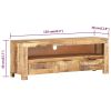 TV Stand 43.3"x11.8"x15.7" Rough Mango Wood
