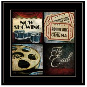 "At the Movies I" By Mollie B, Ready to Hang Framed Print, Black Frame (Color: as Pic)