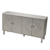 Stylish and Functional 4-Door Storage Cabinet with Pine Legs and MDF, for Living Room Bedroom,and Kitchen