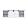 TV Stand for TVs Up to 65", Modern Farmhouse Wood Entertainment Center, Media Console Table with Storage Cabinet & Adjustable Shelves