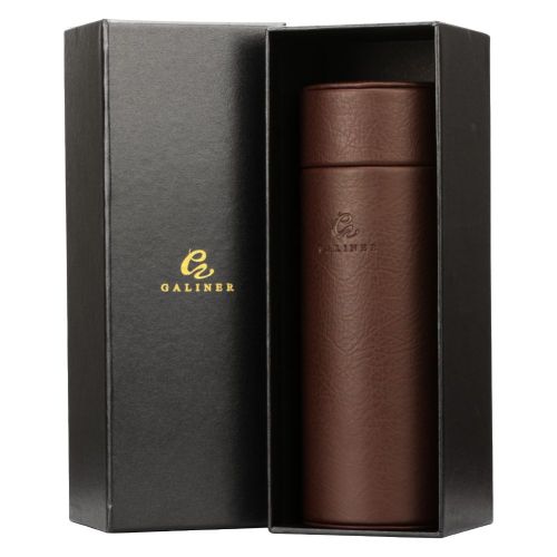 Galiner Leather Cigar Tube Luxury Cigar Accessories Tool Cedar Wood Lined Travel Humidor Cigar Case with Gift Box for Smokers