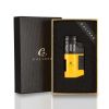 Galiner Cigar Torch Lighter Windproof Plastic Lighting Cigar Tool 4 Jet Flame Butane Gas Cigar Lighter W/ Punch Cutter