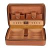 GALINER Leather Cigar Case Travel Humidor Cedar Wood 4 Tube Holder Cigar Box Portable Accessories Cigar Humidor Box