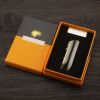 Metal Butane Gas Refillable Cigar Torch Lighter Practical Tobacco Lighter Household Travel Smoking Accessory with Gift Box