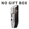 Lighter Metal 3 Jet Butane Gas Torch Smoking Lighter W/ Cigar Punch Stripe Sharp Cigar Lighter