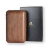 GALINER Travel Cigar Humidor Box Cedar Wood Leather Cigar Case Portable Humidor For 4 Cigars Box W/ Gift Box