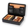 GALINER Travel Cigar Humidor Box Cedar Wood Leather Cigar Case Portable Humidor For 4 Cigars Box W/ Gift Box