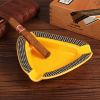 Ceramics Ashtray Home 3 Holder Portable Cigar Ashtrays Smoking Cigarette Ash Tray Cigar Accessories