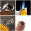 Luxury Red Cloud Snake Mouth Shape Metal Windproof 3 Torch Jet Flame Cigarette Cigar Lighter with Cigar Punch Pocket Lighter