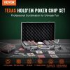 VEVOR Poker Chip Set, 300-Piece Poker Set, Complete Poker Playing Game Set with Aluminum Carrying Case, 11.5 Gram Casino Chips, Cards