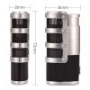 Metal Cigar Lighter Windproof Butane Gas 3 Jet Firepower Cigar Torch Lighter With Punch Cutter Smoking Tool