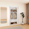 Livelylodge Modular Closet Organizer System: Modern White Open Wardrobe Closet for Bedroom Walk In Closet with 2 Drawers & 6 Shelves & 1 Hanging Rods