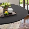 53" Mid-Century Modern Round Dining Table for 4-6 Person W/Solid Metal Legs