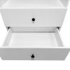 Livelylodge Modular Closet Organizer System: Modern White Open Wardrobe Closet for Bedroom Walk In Closet with 2 Drawers & 6 Shelves & 1 Hanging Rods