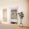 Livelylodge Modular Closet Organizer System: Modern White Open Wardrobe Closet for Bedroom Walk In Closet with 2 Drawers & 6 Shelves & 1 Hanging Rods