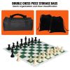 Portable Chess Checkers Game Set for Family Travel Gift