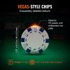 VEVOR Poker Chip Set, 500-Piece Poker Set, Complete Poker Playing Game Set with Aluminum Carrying Case, 11.5 Gram Casino Chips, Cards