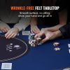 VEVOR 10 Player Foldable Poker Table, Blackjack Texas Holdem Poker Table with Padded Rails and Stainless Steel Cup Holders