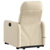 Stand up Massage Recliner Chair Cream Fabric