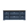 TV Stand for 80 Inch TV, Entertainment Center with Storage Cabinets, Mid Century Modern Media TV Console Table for Living Room Bedroom