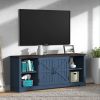TV Stand for 80 Inch TV, Entertainment Center with Storage Cabinets, Mid Century Modern Media TV Console Table for Living Room Bedroom
