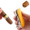Metal Windproof Mini Pocket Cigar Lighter 3 Jet Blue Flame Torch Cigarette Lighters With Cigar Punch Gift Box