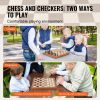 Portable Chess Checkers Game Set for Family Travel Gift
