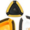 Portable Ceramic Ashtray Outdoor Car Cigar Ashtray Home Pocket 3 Cigar Holder Smoking Ash Tray Tobacco Tools