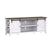 TV Stand for TVs Up to 65", Modern Farmhouse Wood Entertainment Center, Media Console Table with Storage Cabinet & Adjustable Shelves