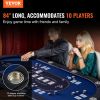 VEVOR 10 Player Foldable Poker Table, Blackjack Texas Holdem Poker Table with Padded Rails and Stainless Steel Cup Holders