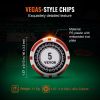 VEVOR Poker Chip Set, 300-Piece Poker Set, Complete Poker Playing Game Set with Aluminum Carrying Case, 11.5 Gram Casino Chips, Cards