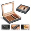 GALINER Humidor Cigar Box Luxury Case Cedar Wood With Portable Hygrometer Digital Humidifier Outdoor Cigar Case Travel