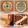 Charuto Cedar Wood Travel Humidor Puro Box Cigar Case W/ Hygrometer Humidifier Cigar Humidor Box For Cigars