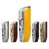 Luxury Snake Mouth Shape Metal Windproof 3 Torch Jet Flame Cigarette Cigar Lighter w/ Built-in Cigar Punch w/ Gift Box