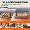 Portable Chess Checkers Game Set for Family Travel Gift