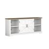 TV Stand for 80 Inch TV, Entertainment Center with Storage Cabinets, Mid Century Modern Media TV Console Table for Living Room Bedroom