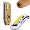Lighter Metal 3 Torch Butane Gas Jet Cigar Lighters Windproof Blue Flame Refillable Cigar Lighting Tool