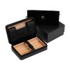 Galiner Leather Cedar Wood Cigar Case Home Traveling Smoking Use Ciagr Storage Box Tobacco Humidor with Well Packaging Box
