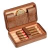Galiner Leather Cedar Wood Cigar Case Home Traveling Smoking Use Ciagr Storage Box Tobacco Humidor with Well Packaging Box