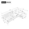 114" L-shaped Sofa Sectional Sofa with Two USB Ports and Two Power Sockets, a Storage Drawer and a Reversible Chaise Lounge for Living Room